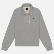 Женская толстовка  Half Zip, цвет серый, размер M KANGOL