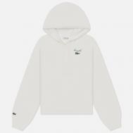 Женская толстовка  Logo Fleece Hoodie, цвет белый, размер 38 Lacoste
