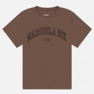 Мужская футболка  Varsity Print, цвет коричневый, размер XL Maison Margiela MM6