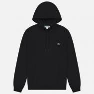 Мужская толстовка  Cotton Fleece Hoodie, цвет чёрный, размер L Lacoste