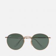Солнцезащитные очки  Round Flat Lenses, цвет золотой, размер 53mm Ray-Ban