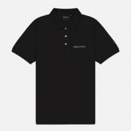 Мужское поло  Embroidered Script Logo Regular Fit, цвет чёрный, размер M Lyle & Scott