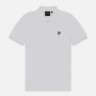 Мужское поло  Plain Regular Fit, цвет белый, размер L Lyle & Scott