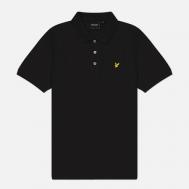 Мужское поло  Plain Regular Fit, цвет чёрный, размер M Lyle & Scott