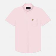 Мужская рубашка  Oxford Short Sleeve, цвет розовый, размер S Lyle & Scott