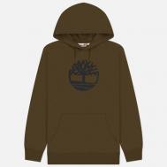 Мужская толстовка  Kennebec River Tree Logo Hoodie, цвет оливковый, размер S Timberland