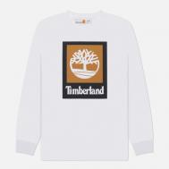 Мужской лонгслив  Stack Logo Colored, цвет белый, размер XXL Timberland