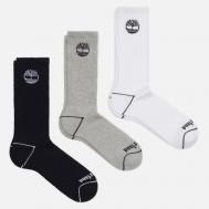 Комплект носков  3-Pack Bowden Full Cushion Crew Tree Logo, цвет комбинированный, размер 40-43 EU Timberland