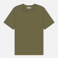 Женская футболка  Relaxed Fit Lightweight, цвет оливковый, размер XS Lacoste
