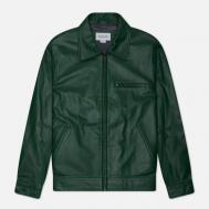 Мужская демисезонная куртка  Leather Sports, цвет зелёный, размер S thisisneverthat
