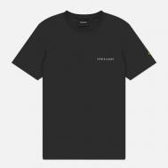 Мужская футболка  Embroidered Script Logo Regular Fit, цвет серый, размер XL Lyle & Scott