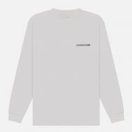 Мужской лонгслив  Label, цвет белый, размер M UNIFORM EXPERIMENT