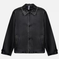 Мужская демисезонная куртка  Drawstring Leather, цвет чёрный, размер M UNAFFECTED
