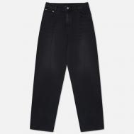 Мужские джинсы  One Tuck Wide Denim SS24, цвет чёрный, размер S UNAFFECTED