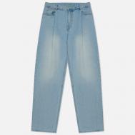 Мужские джинсы  One Tuck Wide Denim SS24, цвет голубой, размер M UNAFFECTED