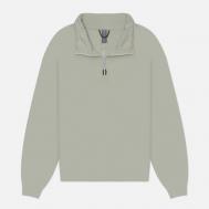 Мужская толстовка  Stand Collar Half Zip, цвет зелёный, размер S UNAFFECTED