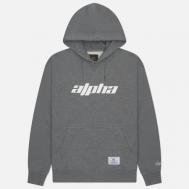 Мужская толстовка  Logos Hoodie, цвет серый, размер L Alpha Industries