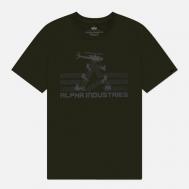 Мужская футболка  Repel, цвет оливковый, размер S Alpha Industries