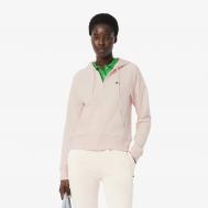 Женская флисовая толстовка  с капюшоном на молнии Lacoste