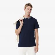 Мужская футболка  с воротником в полоску из эластичного хлопка Lacoste