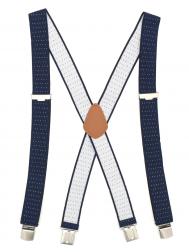 Подтяжки унисекс  Suspenders-5 синие/белые GENTLETEAM