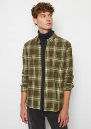 Рубашка мужская  371101542248 хаки M Marc O'Polo