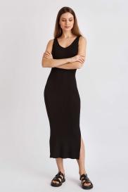 Платье женское Baon B4622016 черное 2XL