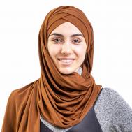 Хиджаб женский Asiyah AY-HJB1-01 коричневый р. 170x60