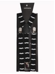 Подтяжки мужские  40597-8, черный-белый Nobrand
