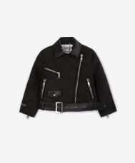 Куртка-косуха утепленная стеганая черная для девочек  (122) Gulliver