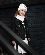 Куртка-косуха утепленная стеганая черная для девочек Gulliver