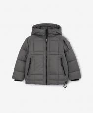 Куртка утепленная стеганая с внутренними лямками серая для мальчика  (98) Gulliver