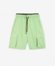Плавательные шорты с карманами карго зеленые для мальчика  (134-140) Gulliver