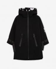 Пальто утепленное в спортивном стиле черное для мальчика  (146) Gulliver