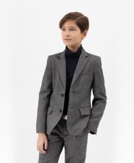 Пиджак текстильный с нагрудным карманом серый для мальчика  (164) Gulliver