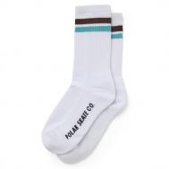 Носки  SKATE CO. Stripe Socks White/Brown/Mint 2022 Polar