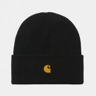 Шапка  Chase Beanie Black / Gold Carhartt WIP