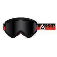 Маска горнолыжная  Blackbird Red Flame Dark Smoke Lens/Yellow Spare Ashbury