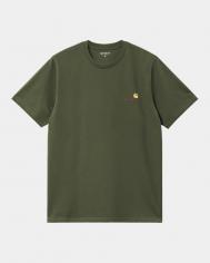 Футболка  S/S American Script T-Shirt FW25 Tarragon Carhartt WIP
