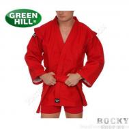 Куртка для самбо  fias approved (лицензия fias), Красная GREEN HILL