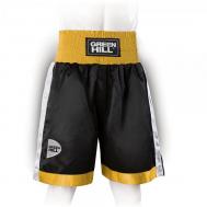 Профессиональные боксерские шорты  piper, черный/золотистый/белый GREEN HILL