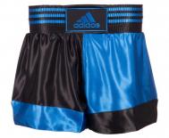 Шорты для кикбоксинга Kick Boxing Short Satin черно-синие Adidas