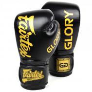 Боксерские перчатки Glory Black, липучка, 14 OZ Fairtex