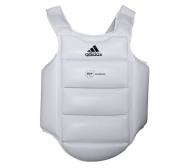 Защита корпуса детская Body Protector WKF белая c черным логотипом Adidas
