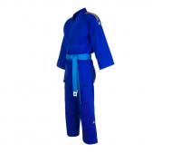 Кимоно для дзюдо Contest синее с золотыми полосками Adidas