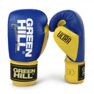 Боксерские перчатки ULTRA сине-желтые, 12oz GREEN HILL