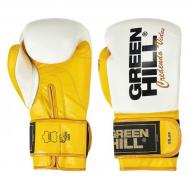 Боксерские перчатки ULTRA бело-желтые, 16oz GREEN HILL