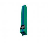 Пояс для единоборств Striped Belt зелено-синий Adidas