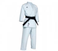 Кимоно для карате AdiLight Primegreen WKF белое с черным логотипом Adidas
