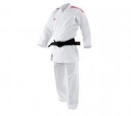 Кимоно для карате AdiLight Primegreen WKF белое с красными полосками Adidas